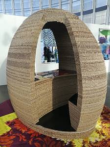 A giant cardboard booth... 